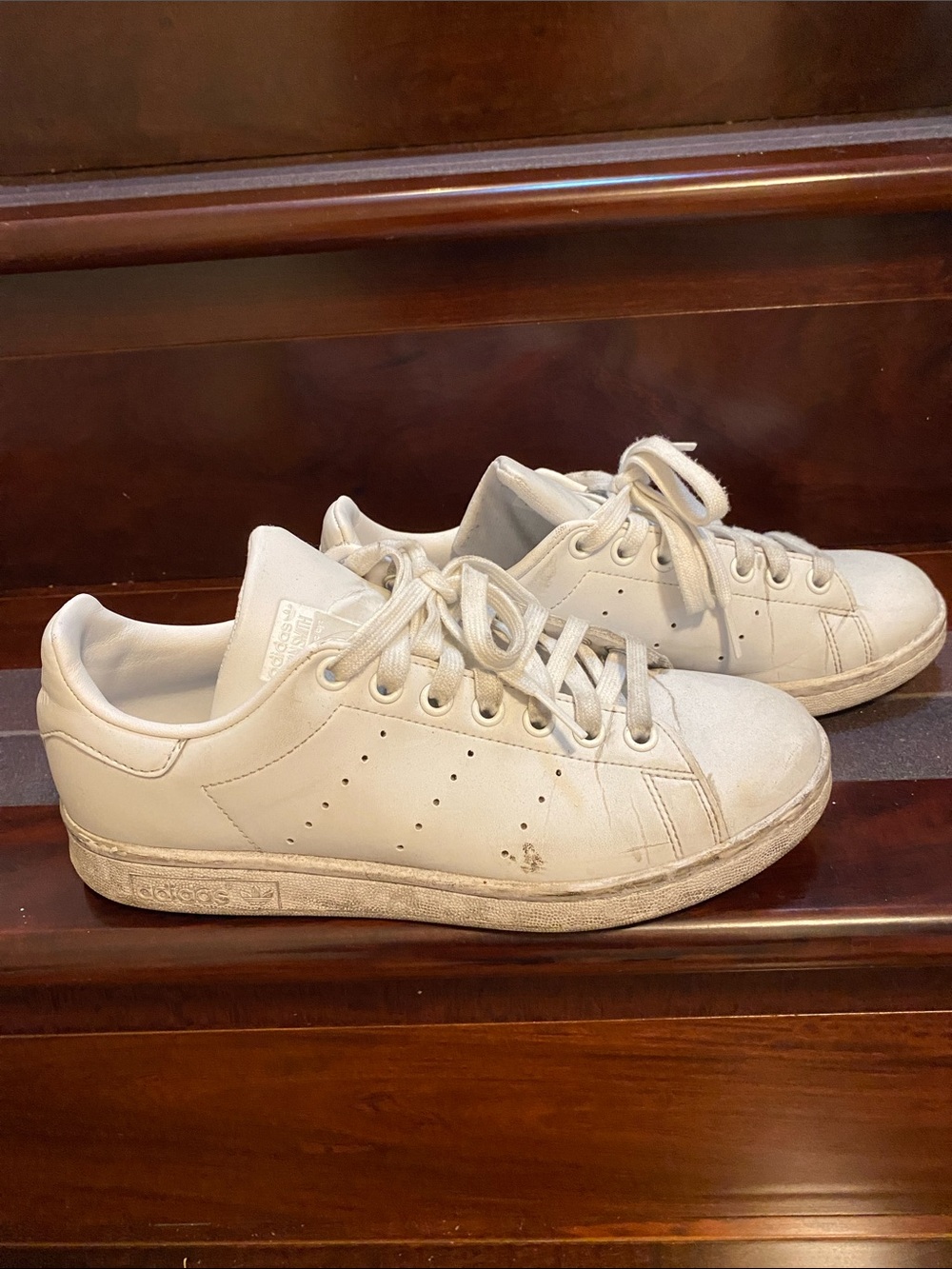 Women’s adidas Stan Smith’s White Leather Sneakers - Classic Lace-Up